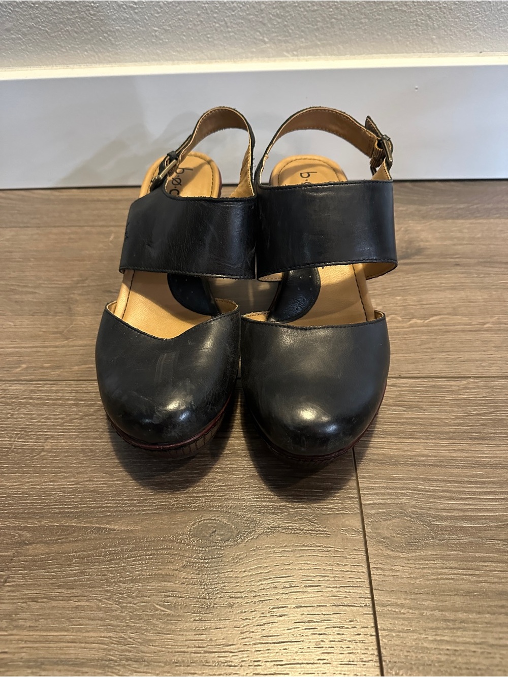 b.o.c. Black Closed-Toe Slingback Mules